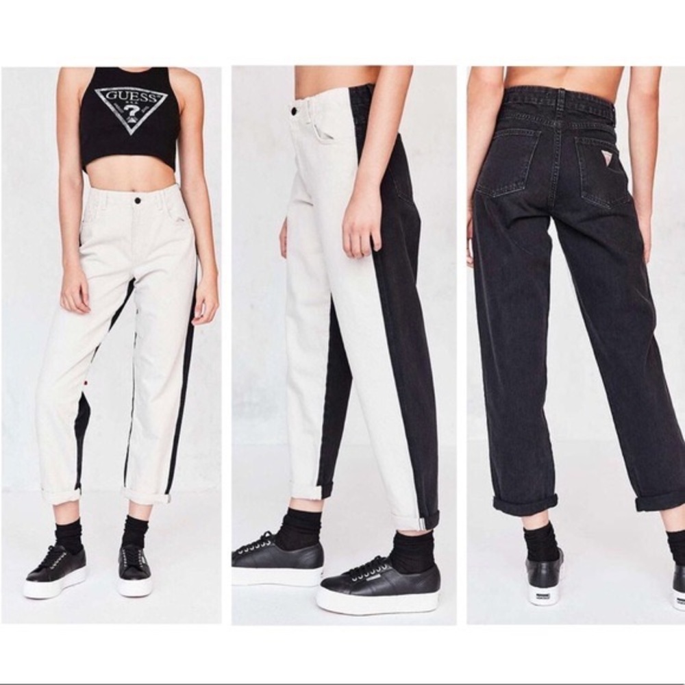 Guess limited edition high rise color block jeans size 25